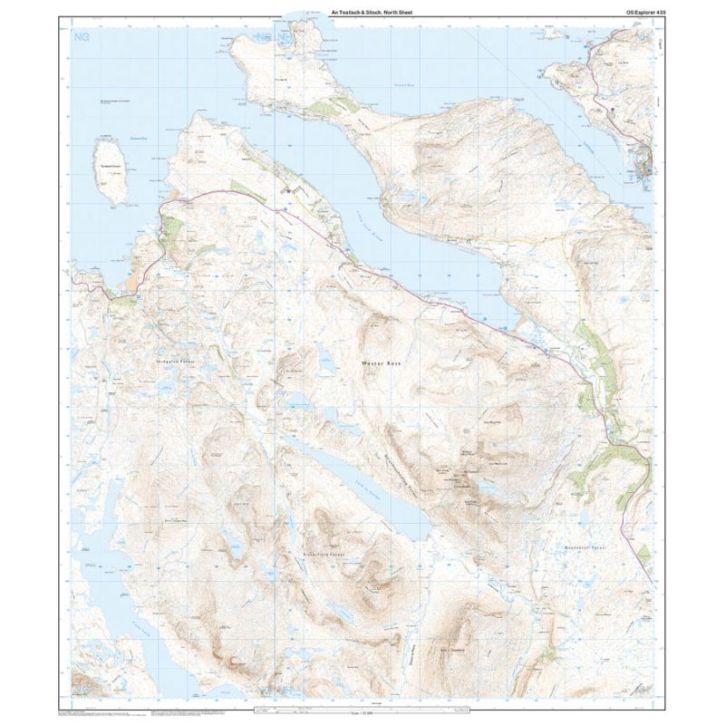 OS Explorer 435 Paper - An Teallach & Slioch 1:25,000 north sheet