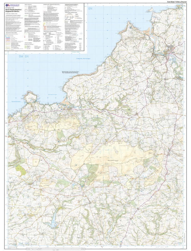 OS OL/Explorer 35 Paper - North Pembrokeshire east sheet