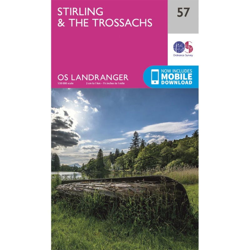 OS Landranger 57 Paper - Stirling & The Trossachs 1:50,000