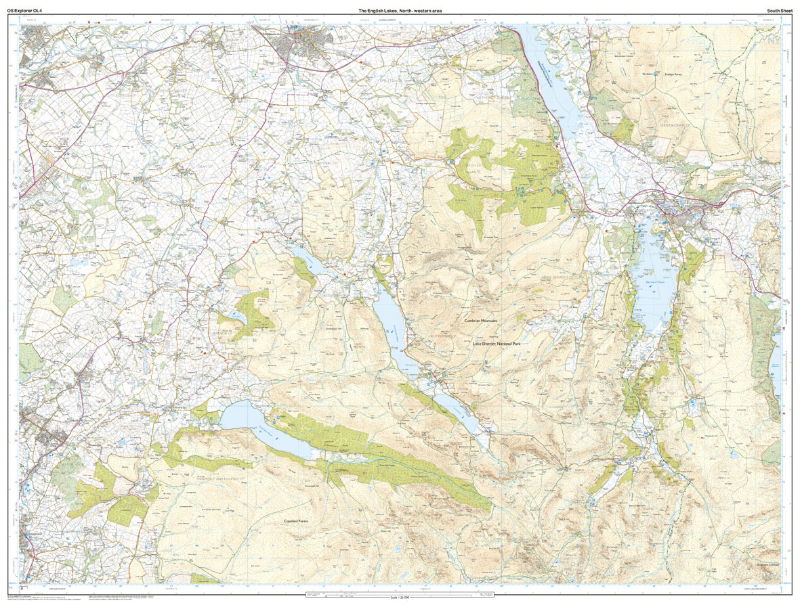 OS OL4 The English Lakes North-Western Area Active south sheet