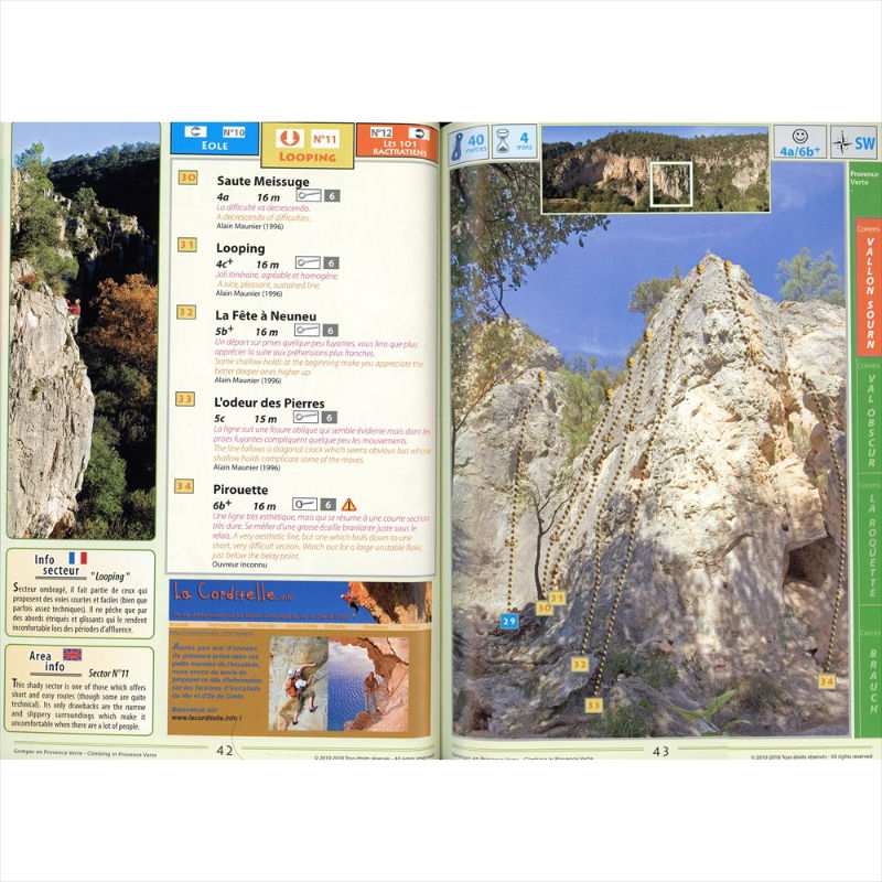 Climbing in Provence Verte pages