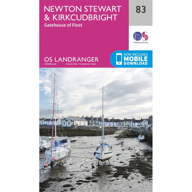 OS Landranger 83 Paper - Newton Stewart & Kirkcudbright 1:50,000