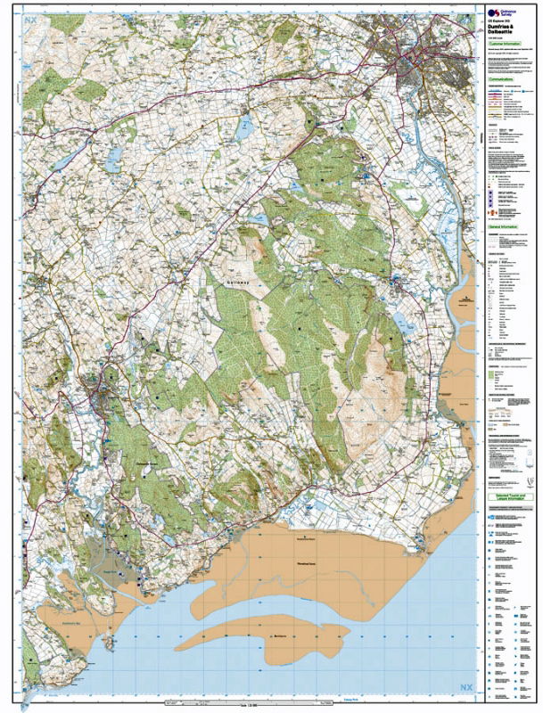 OS Explorer 313 Paper - Dumfries & Dalbeattie sheet