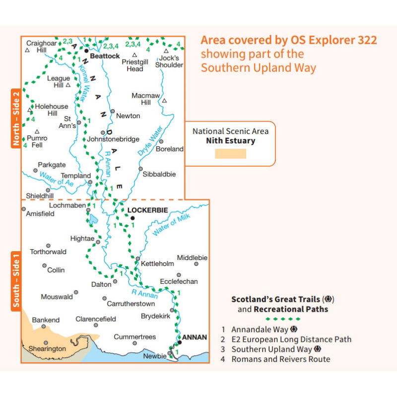 OS Explorer 322 Paper - Annandale coverage