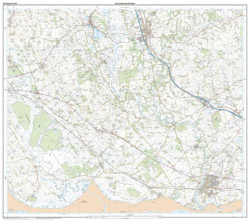 OS Explorer 322 Paper - Annandale south sheet