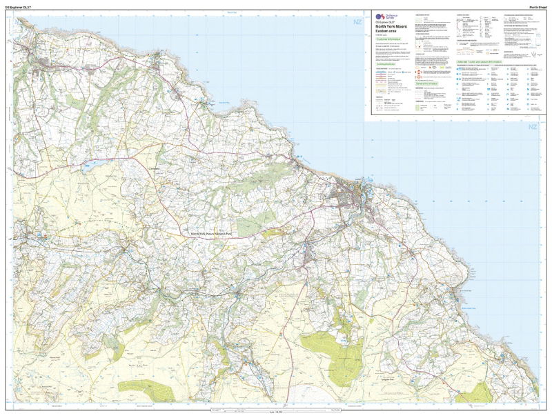 OS OL27 North York Moors - Eastern Area north sheet