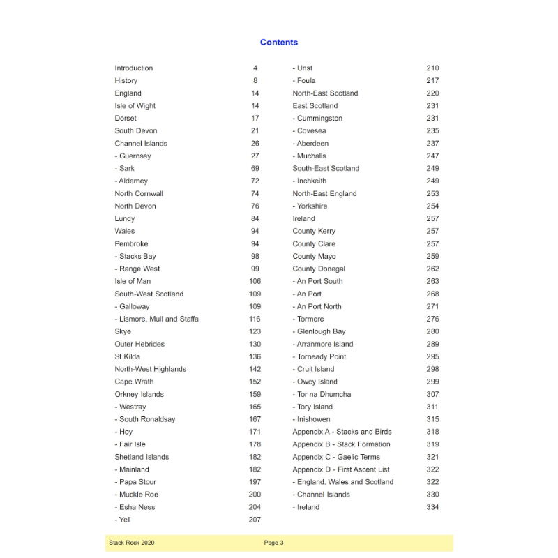 Stack Rock 2020 contents