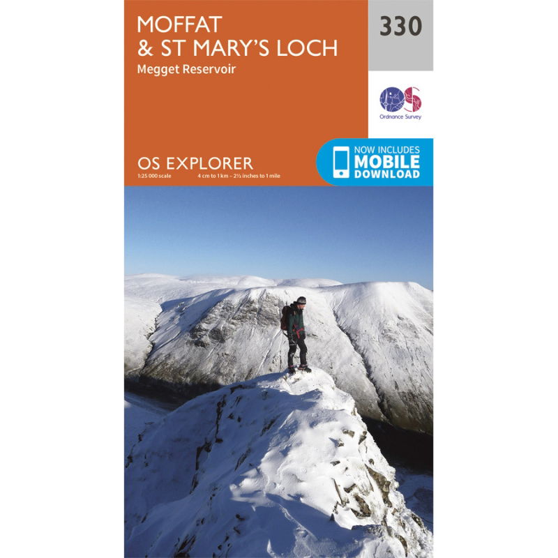 OS Explorer 330 Paper - Moffat & St Mary's Loch 1:25,000