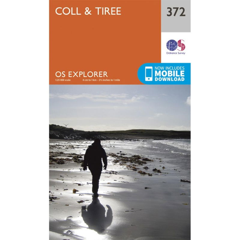 OS Explorer 372 Paper - Coll & Tiree 1:25,000