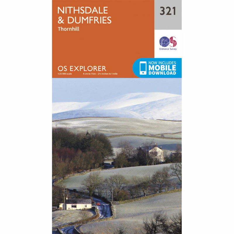 OS Explorer 321 Paper - Nithsdale & Dumfries 1:25,000