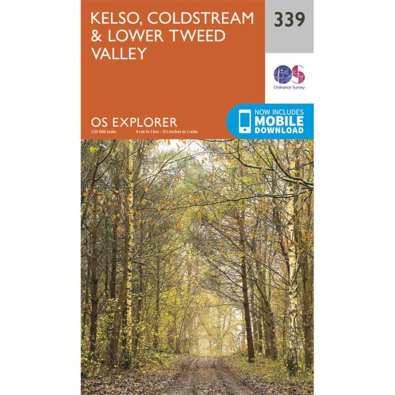 OS Explorer 339 Paper - Kelso, Coldstream & Lower Tweed Valley