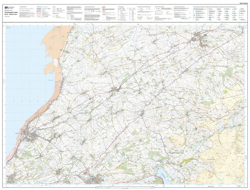 OS OL4 The English Lakes North-Western Area Active north sheet