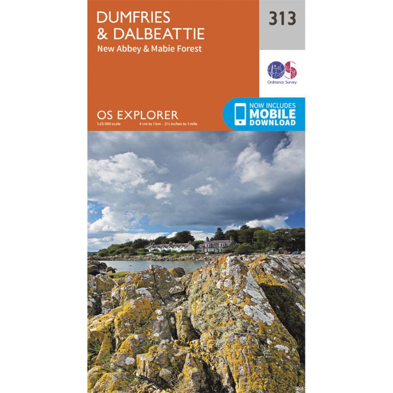 OS Explorer 313 Paper - Dumfries & Dalbeattie 1:25,000