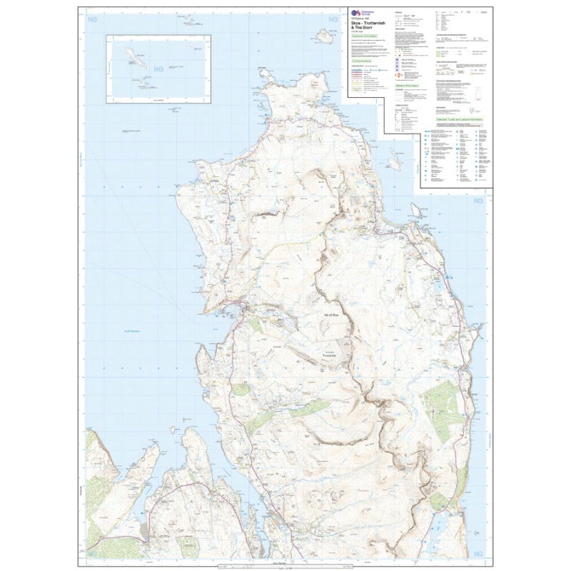 OS Explorer 408 Paper - Skye - Trotternish & The Storr sheet