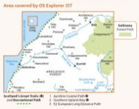 OS Explorer 317 Paper - Ballantrae, Barr & Barrhill coverage